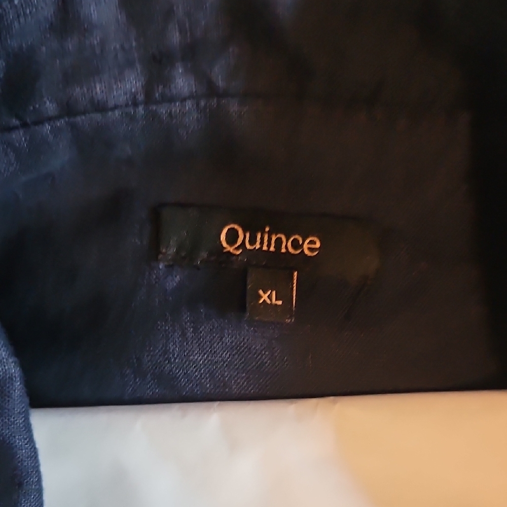 Quince Black Midi Shirt Dress with Self-Tie Waist - Picture 3 of 4